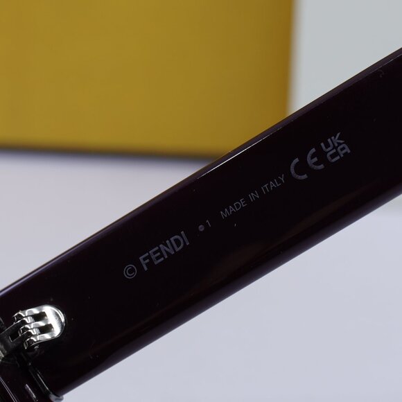 Fendi FE40119I 69E Square Sunglasses - Red/Brown - Picture 5 of 9